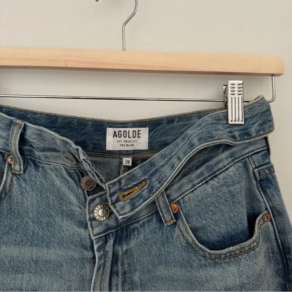 Agolde Women's Straight Leg Jeans in Light Blue - Picture 3 of 6